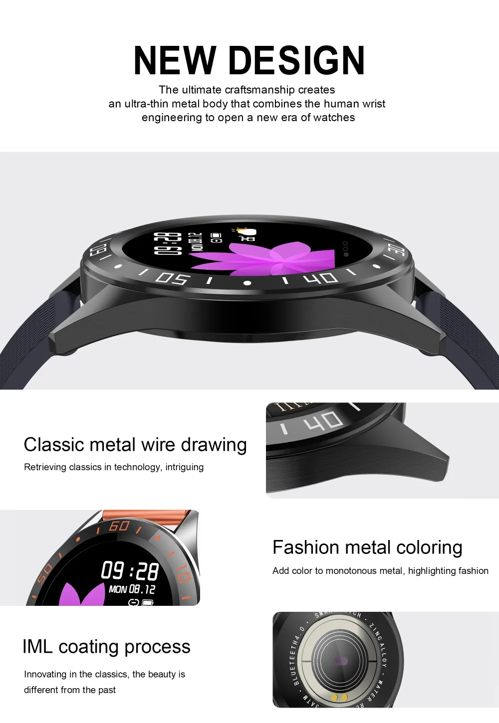 Wearpai GT105 Смарт-часы с погодным анализом артериального давления кислорода FitnessWatch монитор сердечного ритма IP67 для мужчин и женщин спортивные умные часы