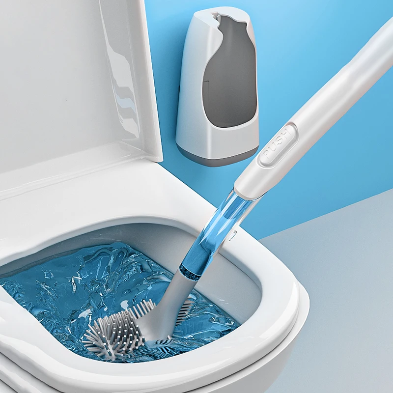 

MUSAMBAN Silicone Toilet Brush Holder No Dead Corners Household Items Wash Toilet Cleaning Tools Brush Bathroom Accessories Set