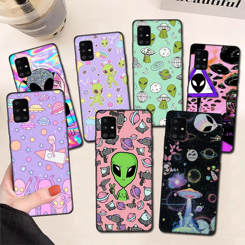 

Alien Aesthetic Phone Case For Samsung Galaxy A51 A71 A50 A70 A81 A91 A30 A40 A20E A10S A6 A7 A8 A9 Back Cover Coque Funda