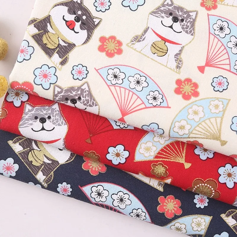 150х100смшиба ину собака печать бронзовая хлопчатобумажная ткань шитье стеганая