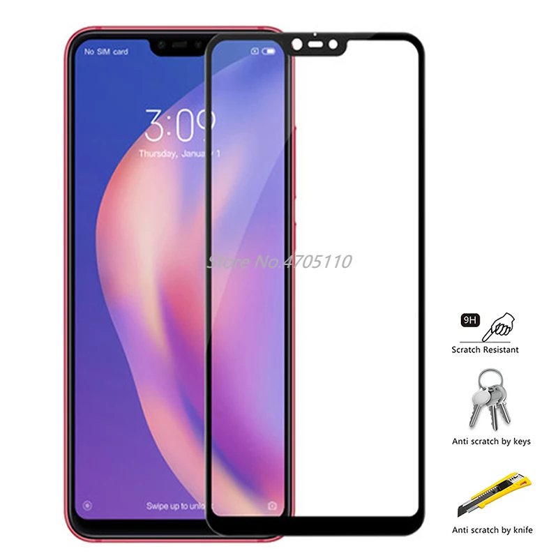 Защитное стекло с полным покрытием для Xiaomi Mi 8 Lite протектор экрана из закаленного