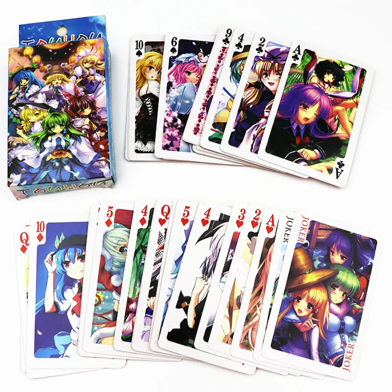 Аниме TouHou Project покер игральные колоды карты Hakurei рейму Kirisame Marisa мультфильм