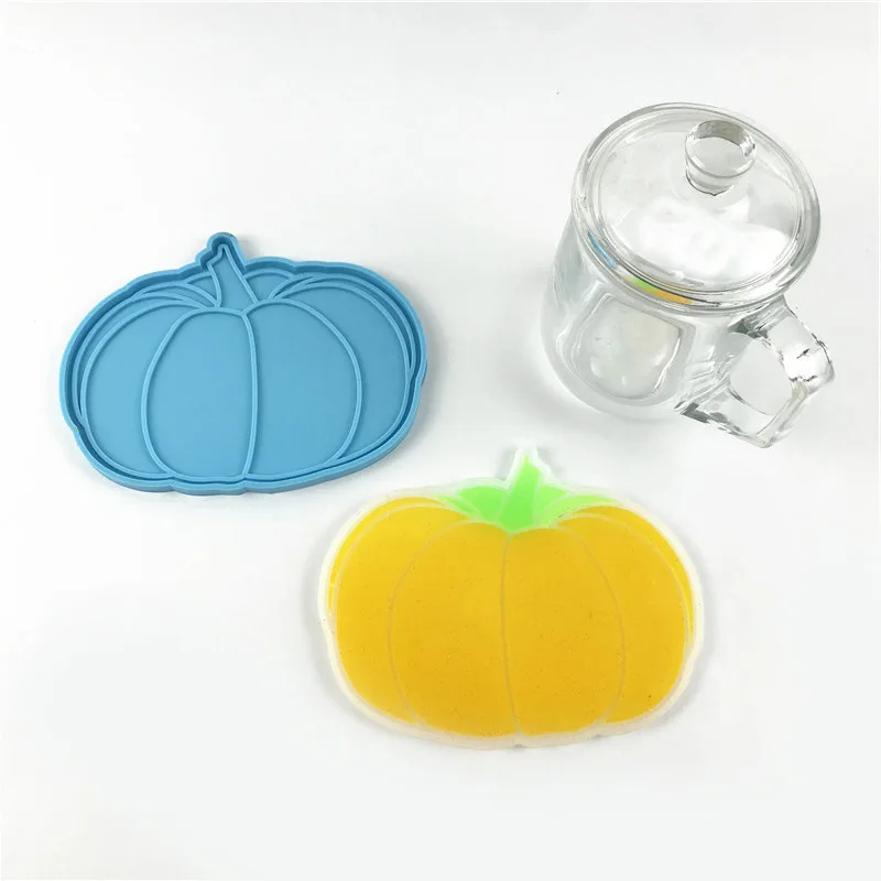 

DIY Halloween Pumpkin Coaster Silicone Mold Crystal Epoxy Resin Mold