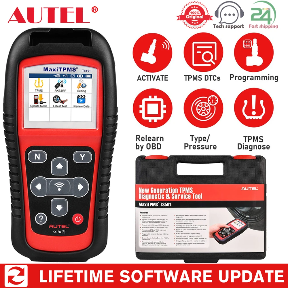 Autel MaxiTPMS TS501 автомобильный диагностический инструмент упакован все TPMS услуги