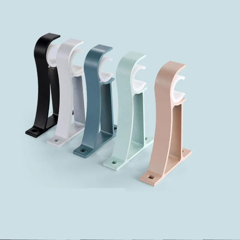 

4pcs/set Curtain Rod Brackets Installation Hook Hanger Support Holder Ceiling Mounted Home Decor Accessories Window Hardware