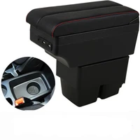 for ford fiesta armrest box central content box interior armrests storage car styling accessories part with usb