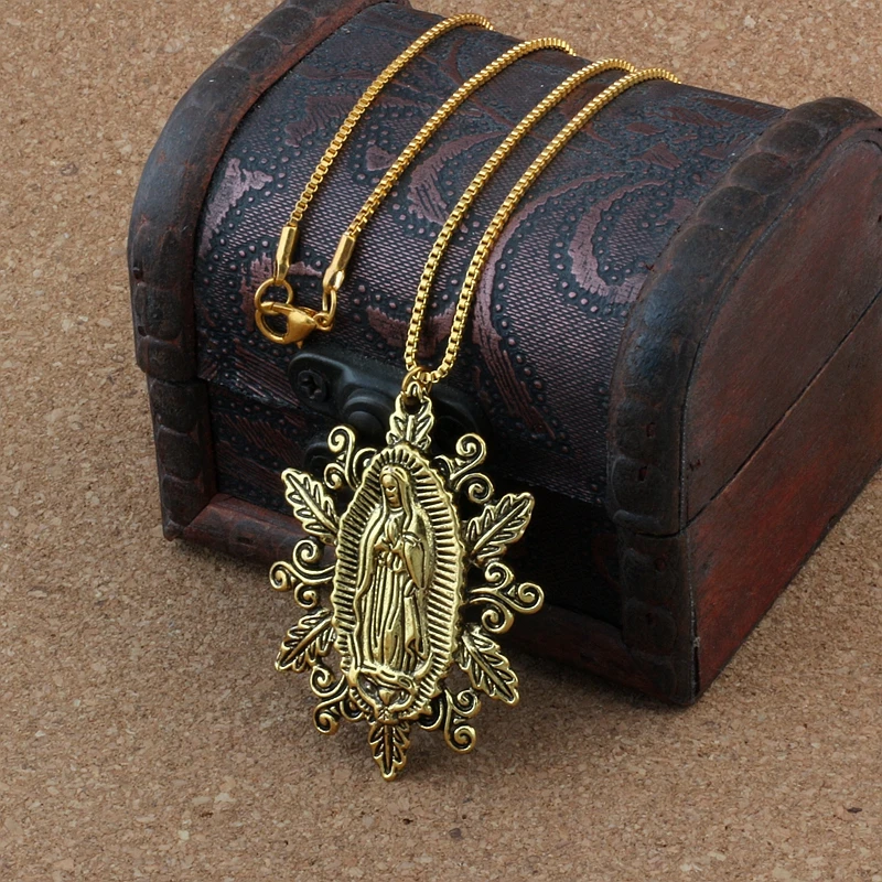 2 шт. античное золотое ожерелье богоматерья Дева | Украшения и аксессуары