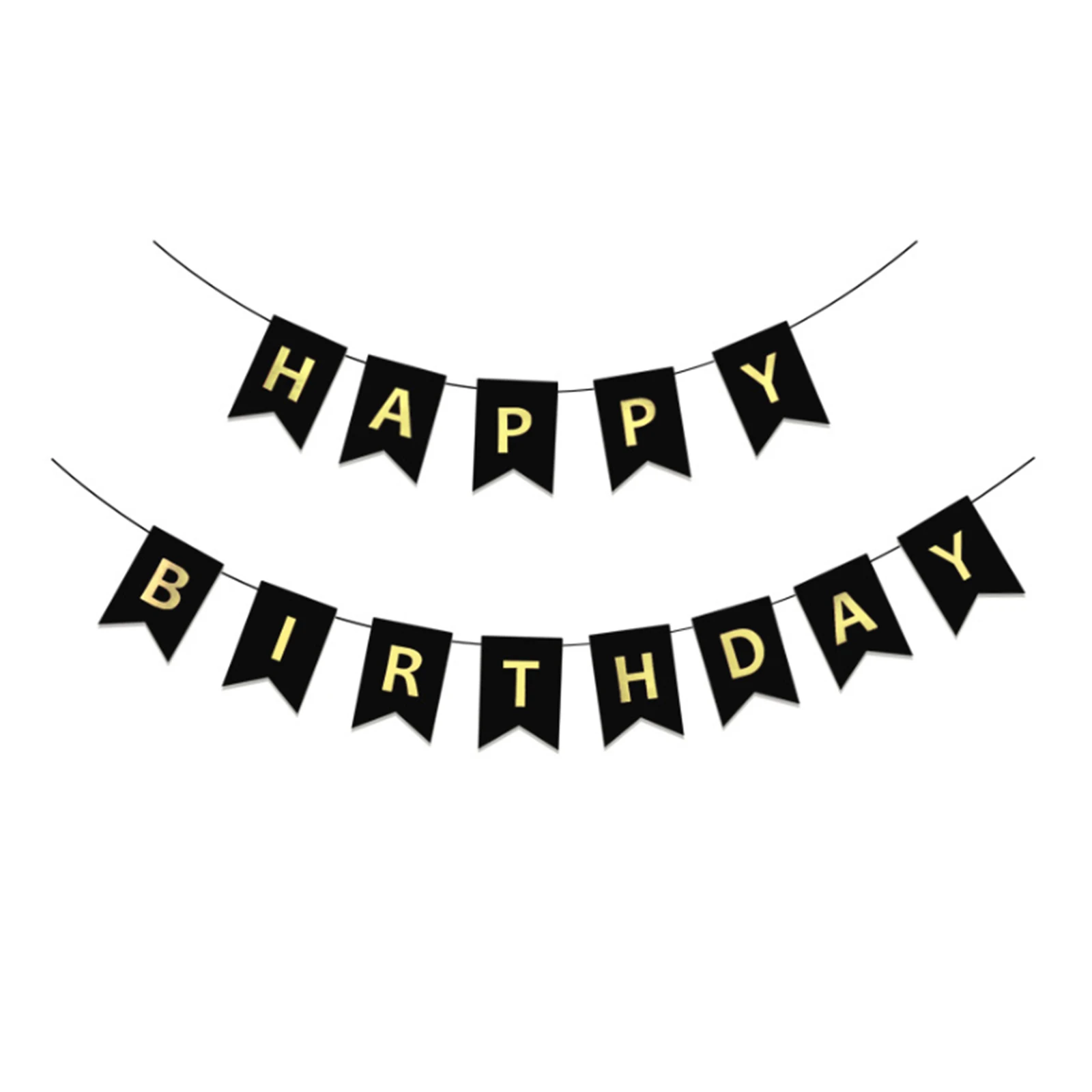 Бронзовая бумага флажки гирлянда баннеры флаги баннер на день рождения для