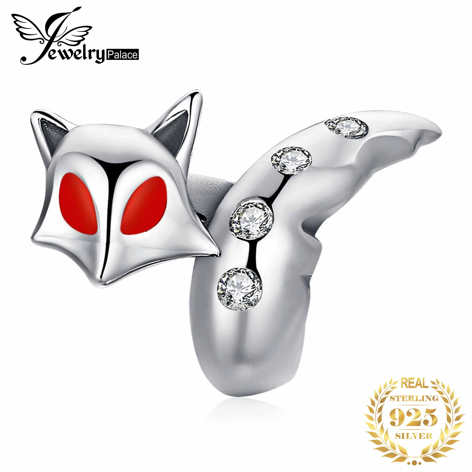 JewelryPalace серебряные бусины 925 пробы талисманы лиса животных Бусины Подходят модные браслеты ювелирные изделия для женщин девочек DIY ювелирные изделия