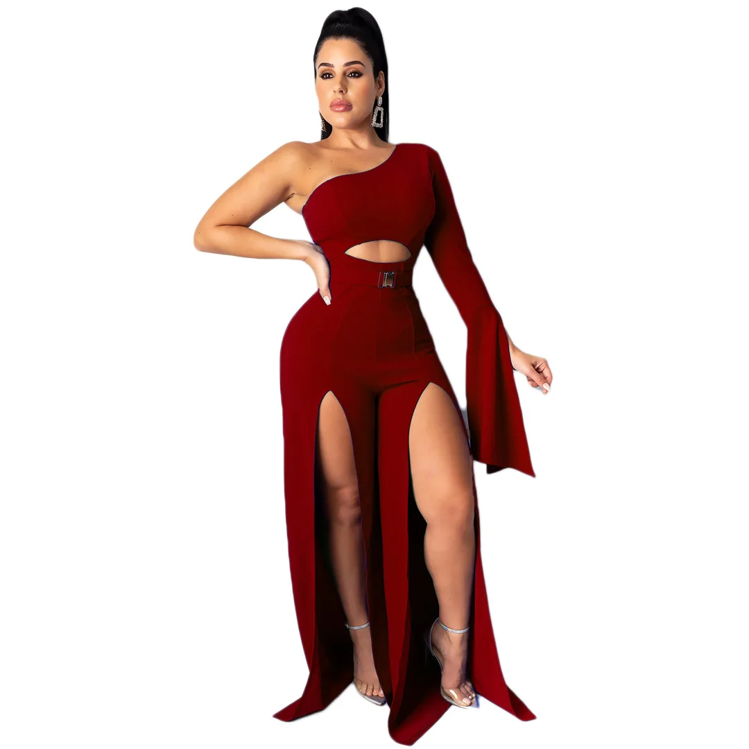 2019 женский прямой длинный комбинезон сексуальный клубный для новечерние с