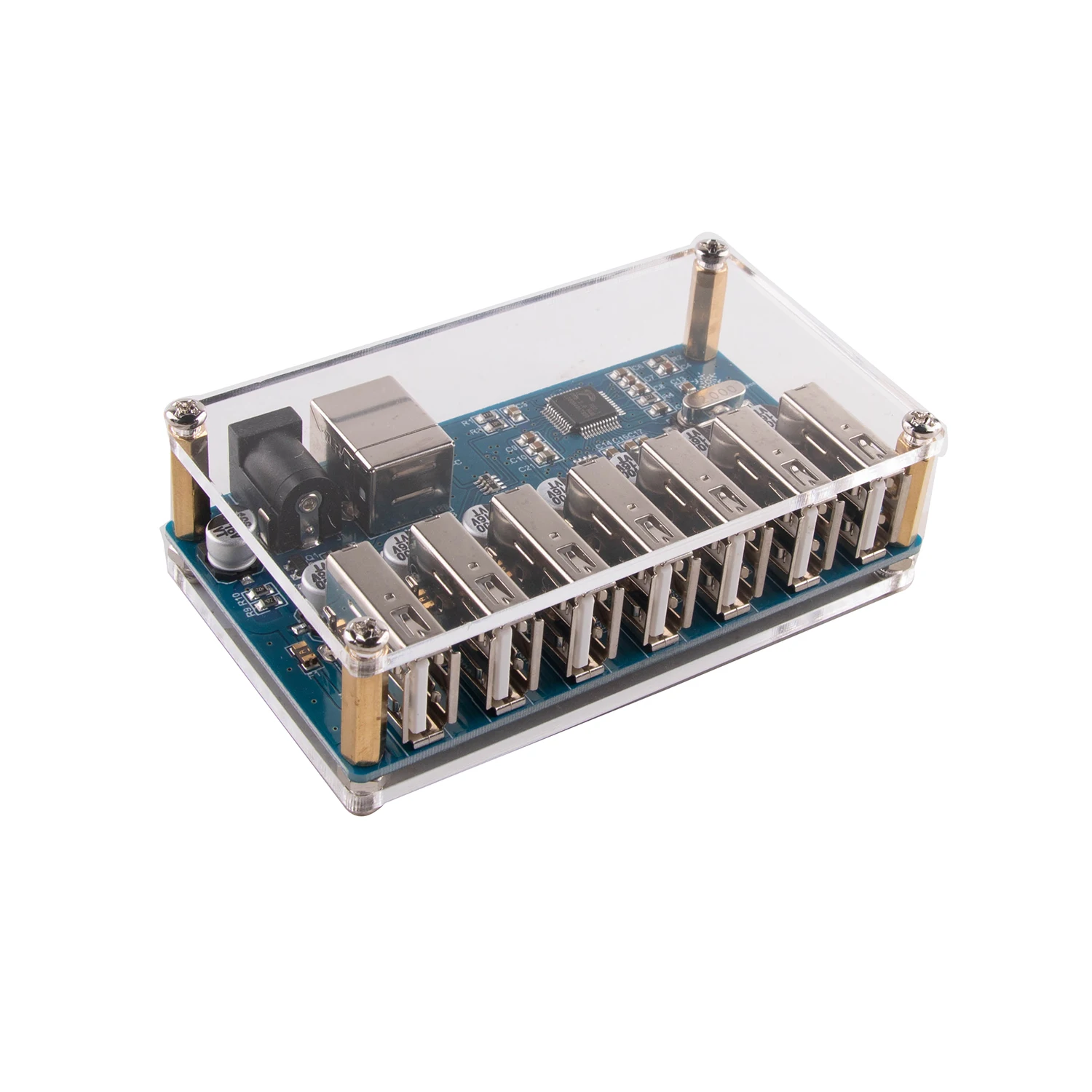 USB HUB Splitter 1 to 7-Port Module with 5V Power Supply USB2.0 Expansion | Docking Stations &amp Hubs