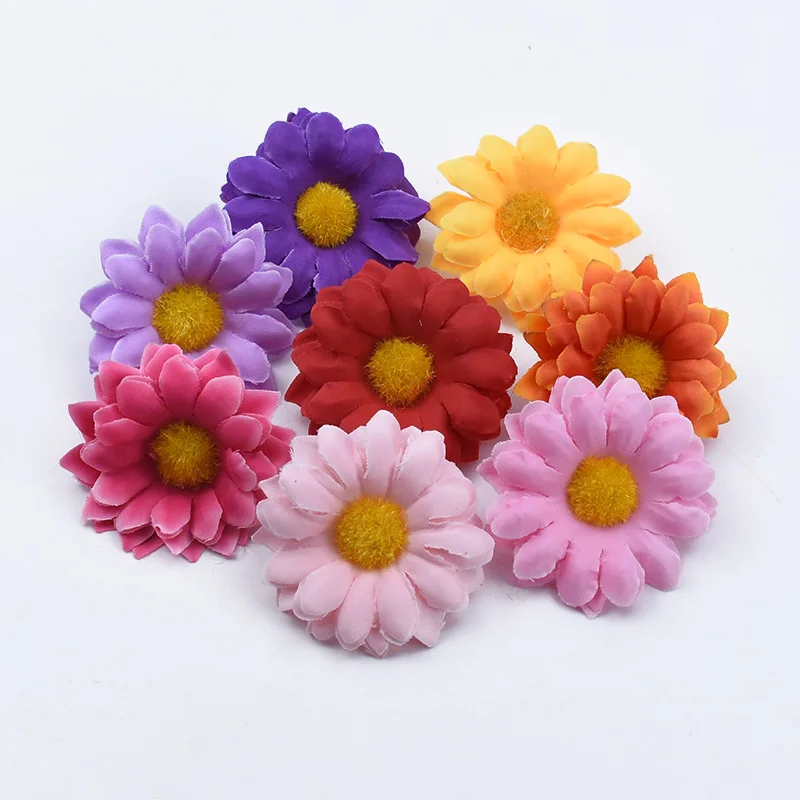 

50/100 Pieces Wedding decorative flowers christmas wreaths scrapbook DIY gifts bridal accessories clearance artificial flowers