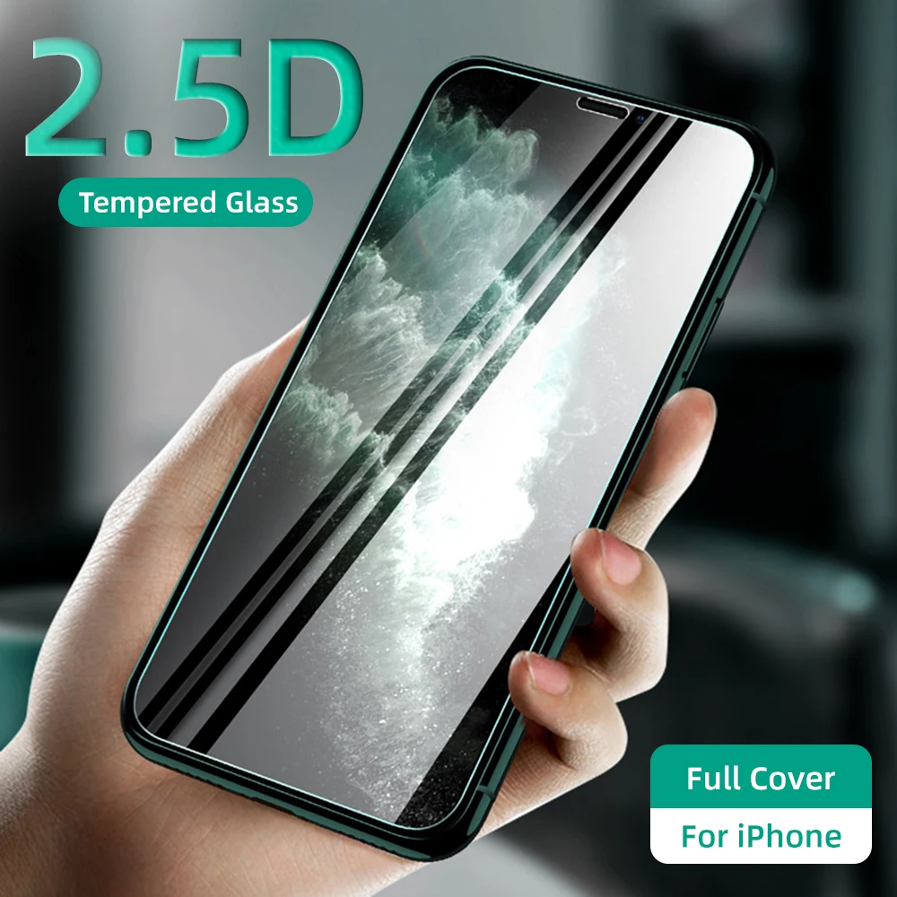 Закаленное защитное стекло 2.5D для iPhone 5 6s 7 8 Plus XS XR 11 Pro Max|Защитные стёкла и плёнки