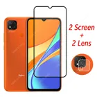 Защитное стекло для Xiaomi Redmi 9C NFC, полное покрытие, закаленное стекло, защита для экрана камеры Xaomi Redmi 9C, стеклянная пленка 6,53 дюйма