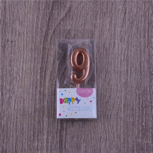 candle rose gold 9 Черная Золотая бумажная соломинка для питья, топпер для торта, Свеча для детского душа, свадьба, Хэллоуин, вечеринка, день рождения, Рождество, декоративные принадлежности - Цвет: candle rose gold 9