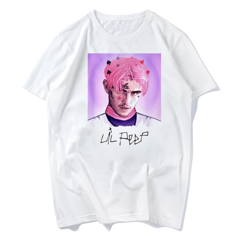 Новые мужские летние футболки с круглым вырезом и коротким рукавом Lil Peep, мужские футболки в стиле панк, рок, хип-хоп, топы, футболки Lil Peep