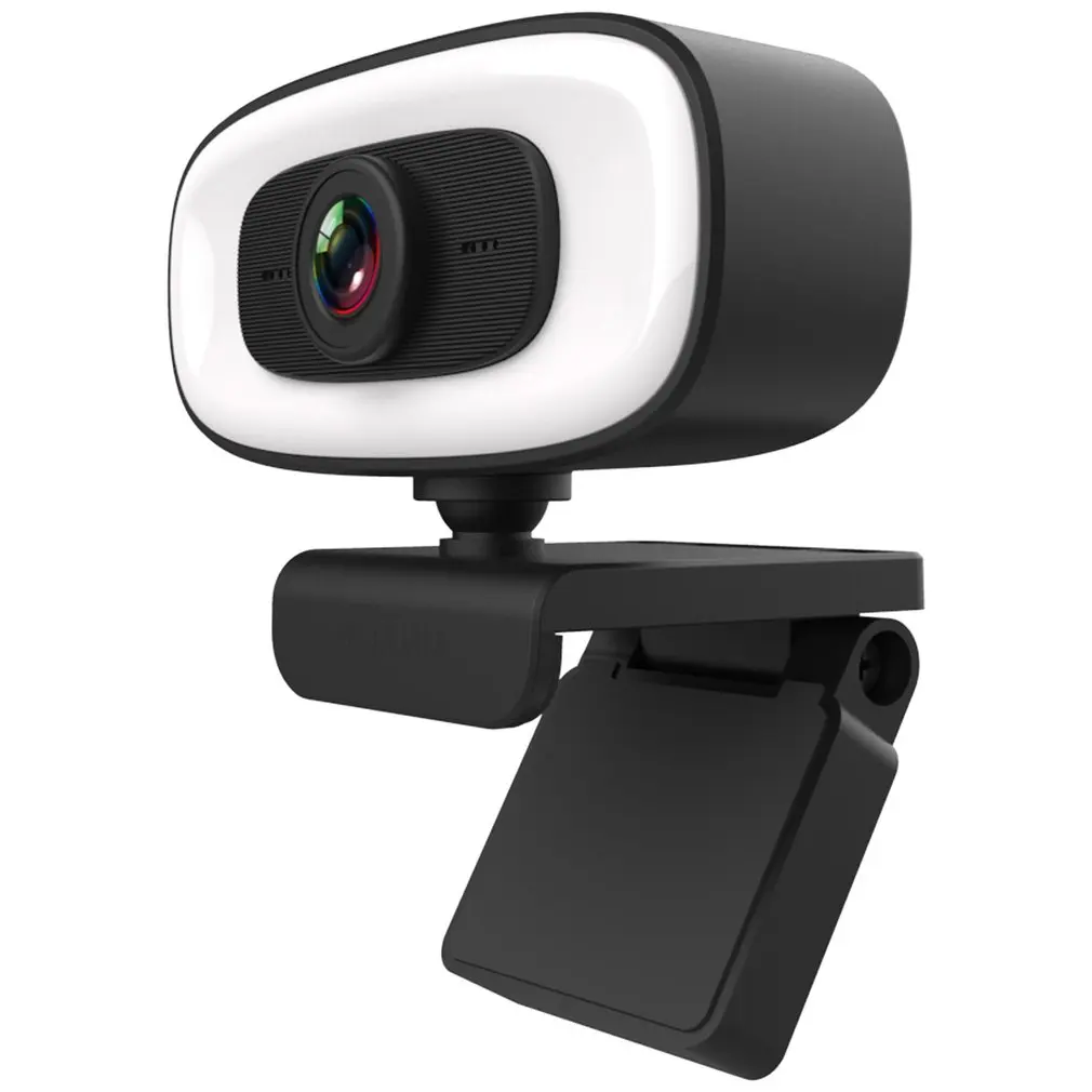 Webcam 2K Auto Focus USB Full HD Ring Light Web Camera with Noise-reducing Stereo Mic for Mac Laptop PC Video Live Streaming | Компьютеры