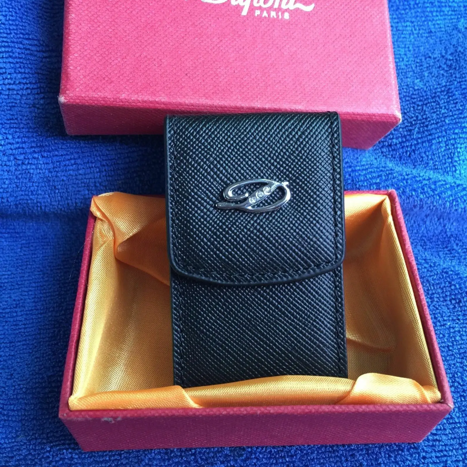 Чехол с зажигалкой кожаный чехол ремешком серебристый dia for S.T. Зажигалка &quotдюпон&quot|Аксессуары для сигарет| |