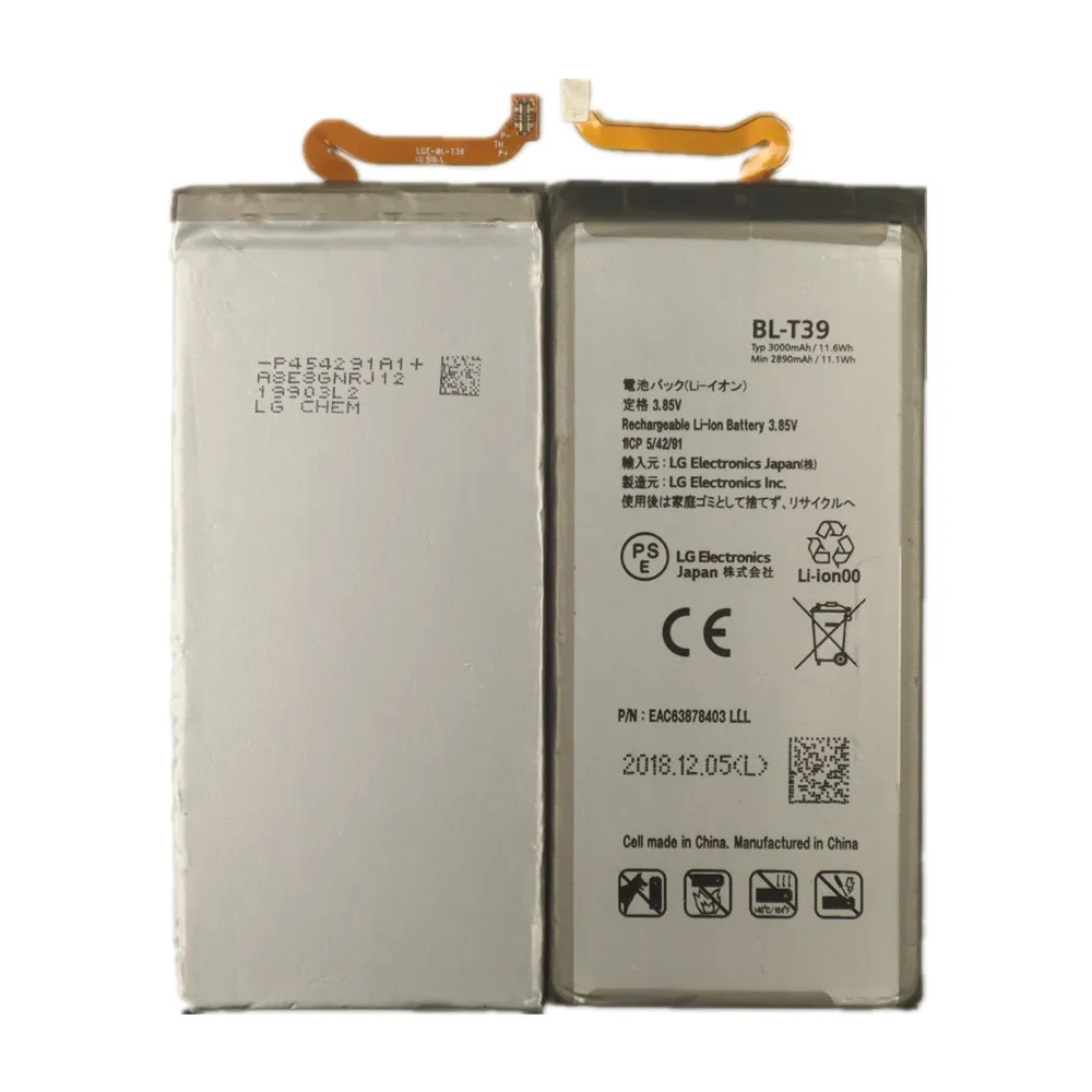 Высококачественный аккумулятор BL-T39 3000 мАч для LG G7 + G7ThinQ LM G710 ThinQ Q7 LMQ610 BL T39 |