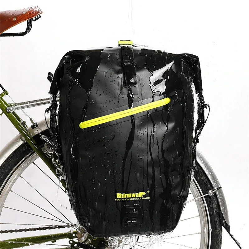 

RHINOWALK Waterproof Bike Bag 27L Bicycle Rear Rack Tail Seat Trunk Bags MTB Road Bike Bicycle Rear Pannier Bag Bike Accessories