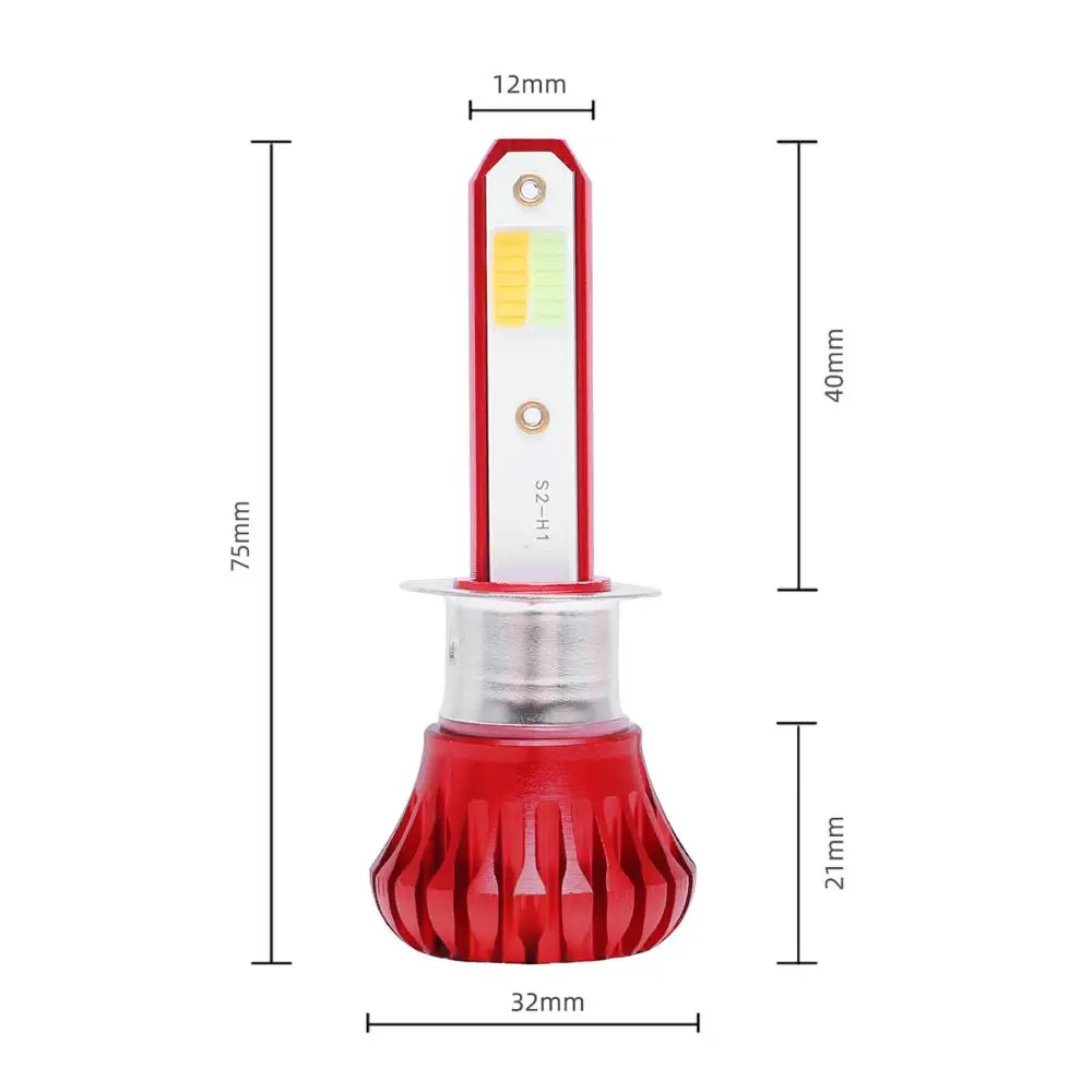 Car Fog Light H1 H3 H7 H11 H8 H9 H16 9005 HB3 9006 LED Bulbs For Auto 3000K Yellow 8000K Ice Blue 72W Lamp | Автомобили и