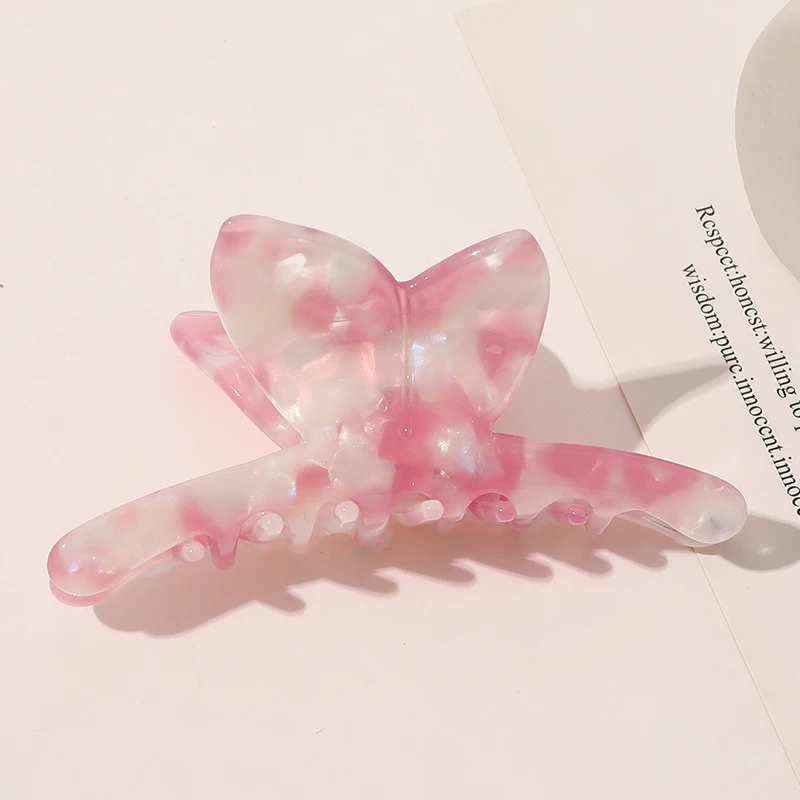 

Acetate Hair Claw Sweet Fairy Butterfly Hairpin Clip Gradient Tie-Dye Colored Styling Tools Barrettes for Women Girls New