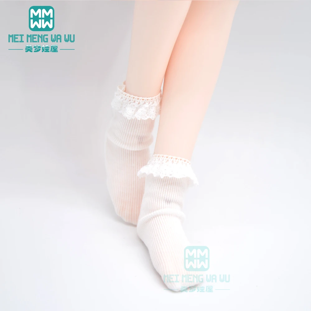 Аксессуары BJD для 27 см-65 см 1/6 1/4 1/3 YOSD DD SD кукла модные белые кружевные носки с