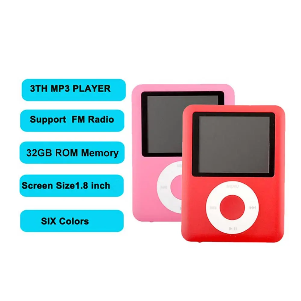 3TH 32GB MP3-плееры 1,8 дюймов fm-радио Голосовая электронная книга с функцией записи музыки мини-легкий плеер 6 цветов на выбор