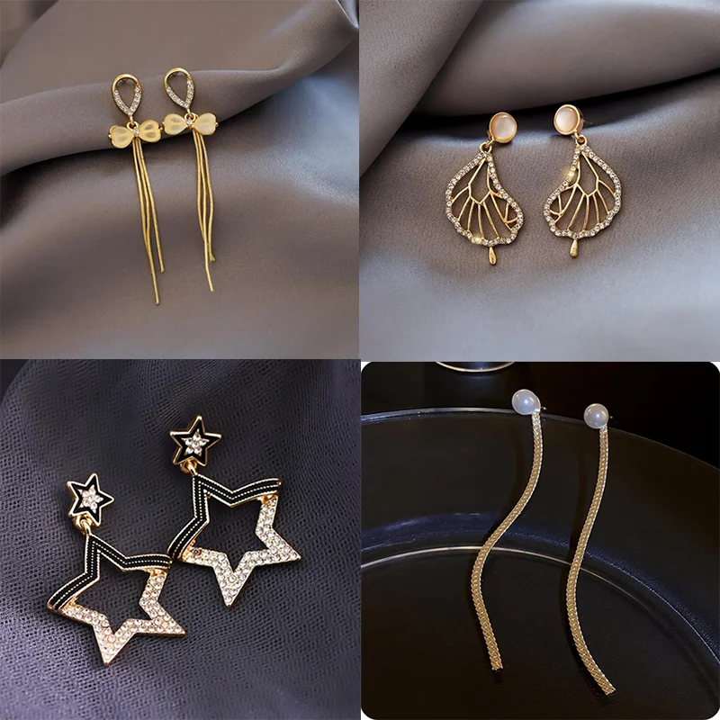 

Винтажные длинные серьги с зелеными кристаллами класса премиум, 2022, Новые Модные Качественные дизайнерские женские серьги с красными крист...