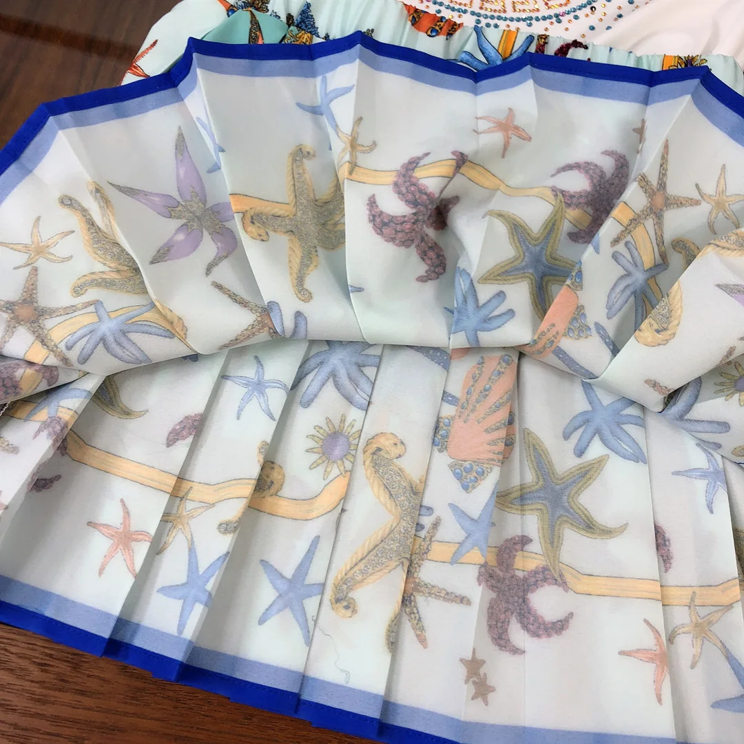 

High-end children's clothing girl suit summer dress 2021 new western style girl European and American style children's skirt two