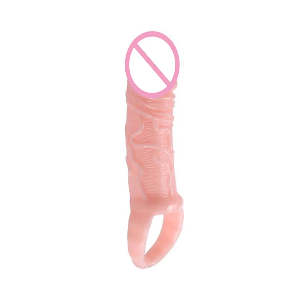 Silicone Penis Enlargement Condoms Extension Sleeves For Adults Intimate Goods Reusable Condom Cock Rings drop shipping | Красота и