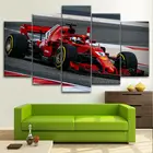 Картины F1, Феррари, Себастьян, веттель, гоночный автомобиль, картины для гостиной, 5 шт., без рамки, декоративные постеры
