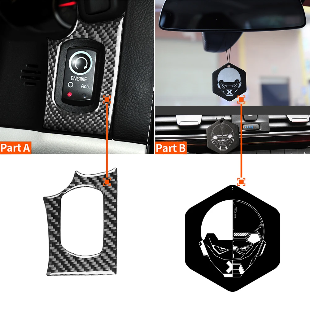 

Ignition Switch Frame Trim Cover Engine Start Stop Button Decorative Sticker for Chevrolet Corvette C6 2005-2007 Car Accessories