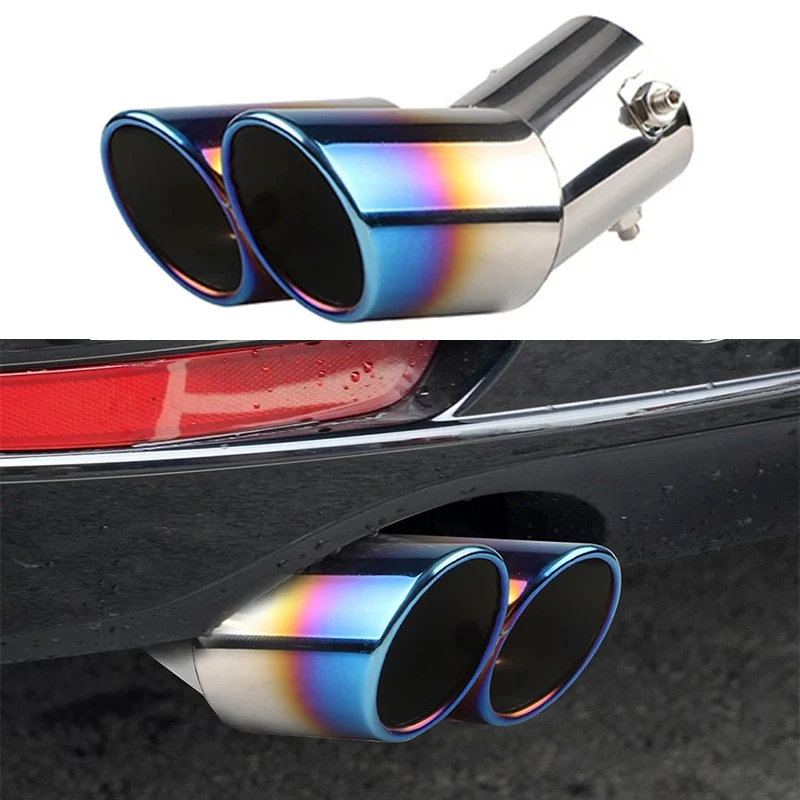 Универсальный автомобильный глушитель двойной выхлопной наконечник автомобиля