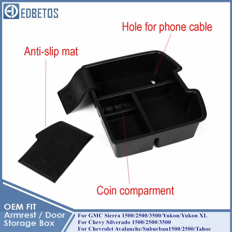 Автоматическая коробка для хранения подлокотников GMC Sierra 1500/2500/3500 Yukon/Yukon XL и Chevy