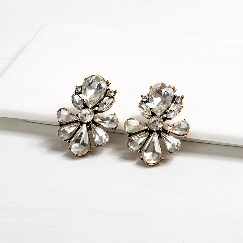 

Новые блестящие серьги-гвоздики золотого цвета со стеклянными бусинами для женщин ювелирные изделия