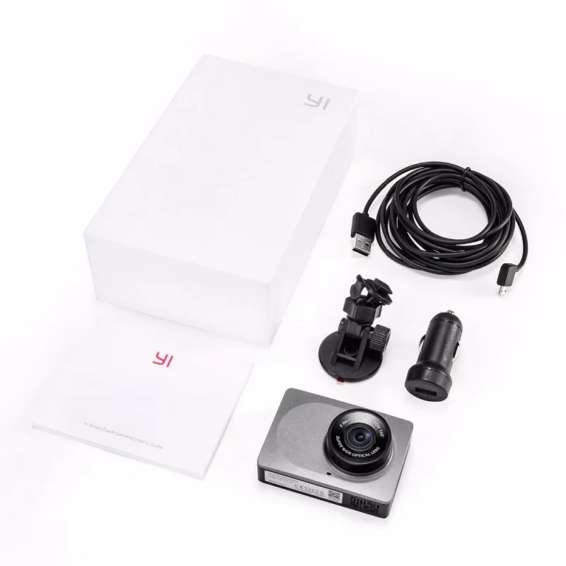 Видеорегистратор YI Smart Dash Camera HD | Беспроводное подключение Wi-Fi| Угол обзора 165 градусов | Запись видео 1920×1080 при 60 к/с | Ночной режим | Хранение данных microSD(microSDXC) до 64 Гб