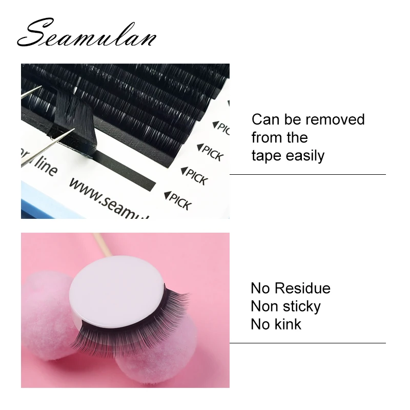 Профессиональные Накладные ресницы LU-Curl mix премиум натуральные синтетические