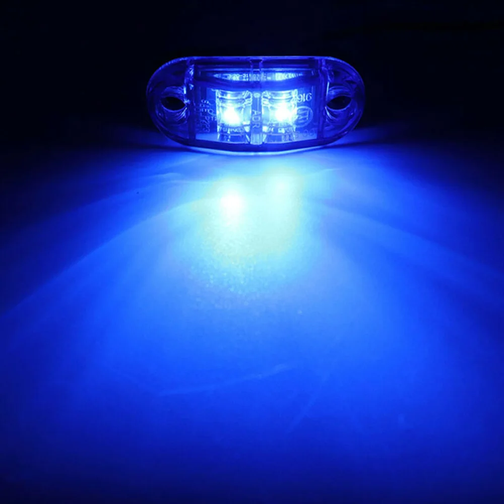 

10pcs Side Marker Light Parts Blue LED Side Marker Light Lamp Waterproof