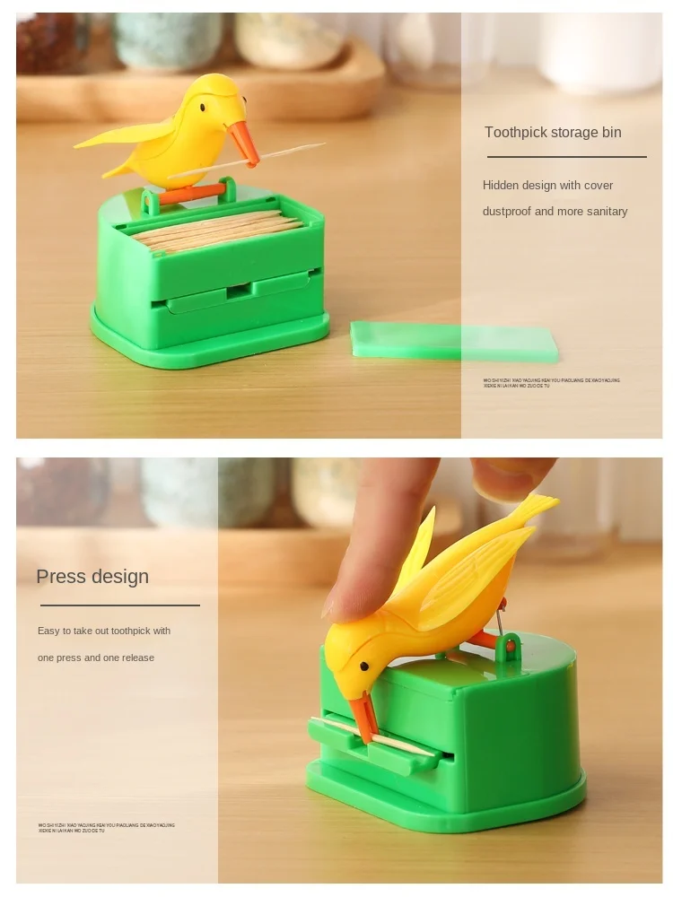 Коробка для зубочисток подушечки с птицами размером долбящий кнопочный