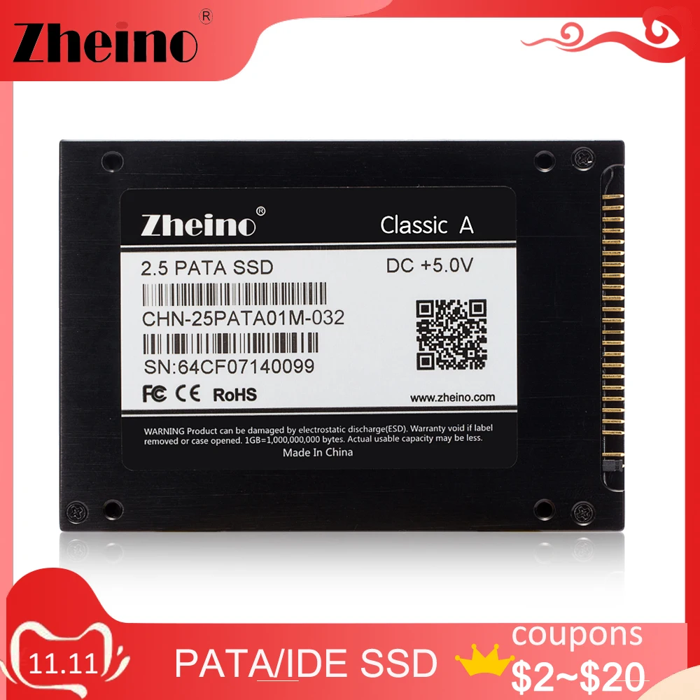 Zheino PATA/IDE SSD 32GB 64GB 128GB 2,5 44PIN Внутренний твердотельный диск