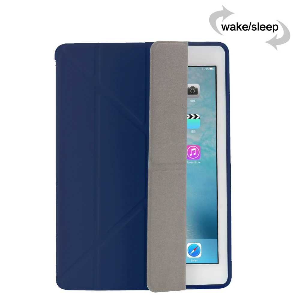 Для iPad Pro 9,7 чехол из искусственной кожи ТПУ Мягкая задняя крышка для iPad Pro 9,7 A1673 A1674 A1675 ультра тонкий флип-чехол Smart Cover