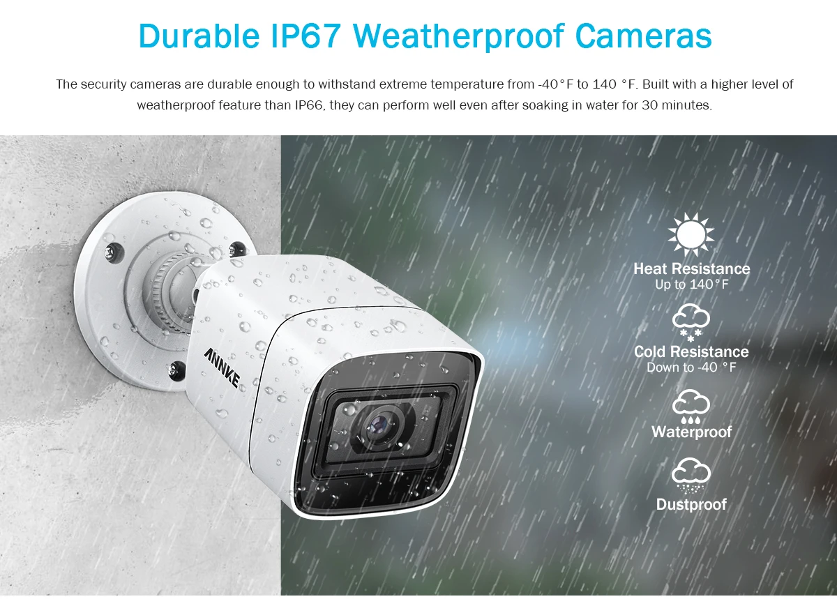 ANNKE 4K 8CH HD ультра четкие кадры CCTV системы безопасности 5в1 H.265 DVR с 8 шт. 8MP Открытый Всепогодный домашний видео комплект