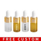 Бесплатный индивидуальный 100 шт.лот 3 мл мини портативный стеклянный многоразовый флакон для духов Пустой косметический контейнер с резиной