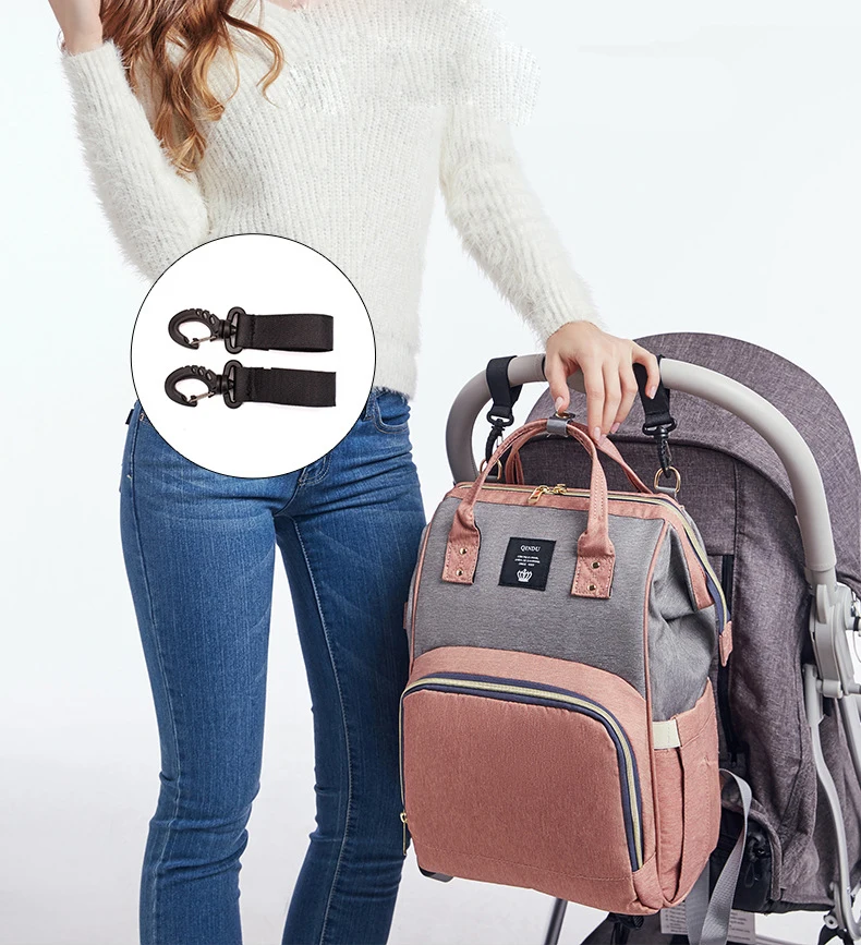 Модная сумка для подгузников мам брендовая большая Вместительная дорожная с usb