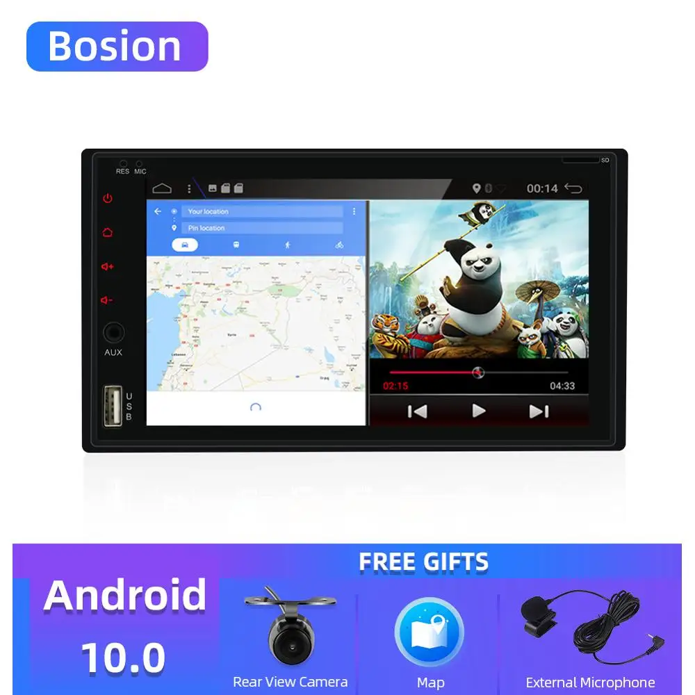 Автомагнитола Bosion 2DIN Android 10 Bluetooth сенсорный экран AUX USB TF MP5 6 2 дюйма | Автомобили и