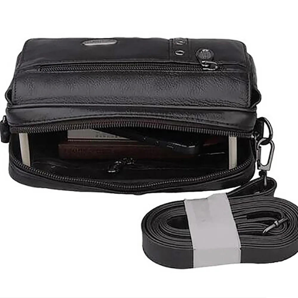 

Genuine Leather Men Shoulder Small Messenger Bags High Quality Multifunction Natural Skin Hip Bum Belt Pouch Fanny Waist Pack