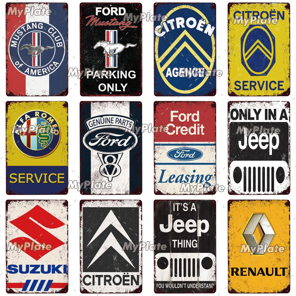 Металлический знак гаража винтажная фототабличка Настенный декор для мужская