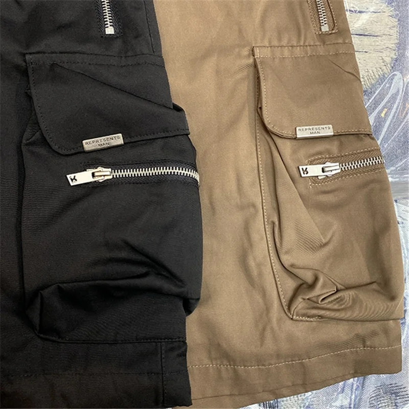

Spring And Autumn Men's And Women's Drawstring Multi Pocket Tooling Zipper High Quality Represents Casual Shorts