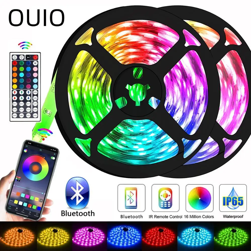 

LED light strip bluetooth music remote control color changing waterproof christmas light bedside light TV wall light 5M